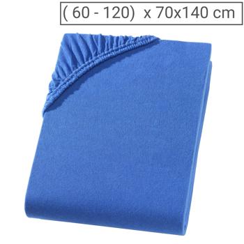 Drap-housse de qualité en jersey pour lit d‘enfant, 100% coton, royal, 60 x 120 - 70 x 140 cm