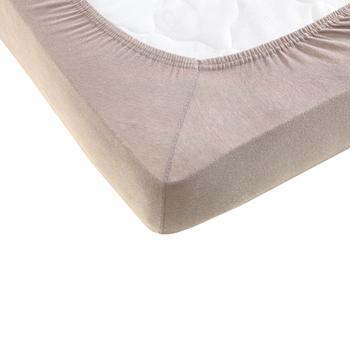 Preview: Drap-housse de qualité en jersey pour lit d‘enfant, 100% coton, beige, 60 x 120 - 70 x 140 cm