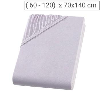 Drap-housse de qualité en jersey pour lit d‘enfant, 100% coton, argenté, 60 x 120 - 70 x 140 cm