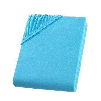 Preview: Drap-housse de qualité en jersey pour lit d‘enfant, 100% coton, turquoise, 60 x 120 - 70 x 140 cm