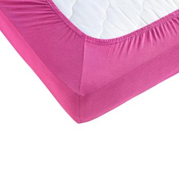 Preview: Drap-housse de qualité en jersey pour lit d‘enfant, 100% coton, magenta, 60 x 120 - 70 x 140 cm
