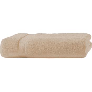 Telo bagno lussuoso 100 x 150 cm – 100% cotone – morbidissimo, assorbente e ad asciugatura rapida – design elegante con 2 bordure beige