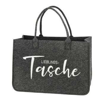 Sac en feutre Sac favori broderie, sac à provisions, environ 49 x 34 cm