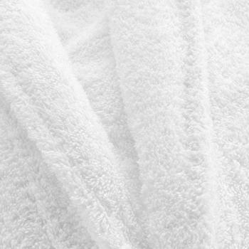 Preview: Terry bathrobe, sauna robe for him & her, white, one size fits all