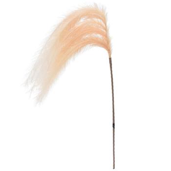 Decorazione illuminata 6 piume, decorazione di piume con LED e funzione timer, beige, 130 cm