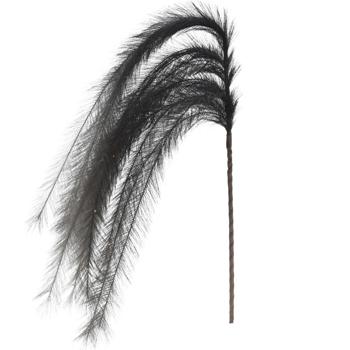 Decorazione illuminata 6 piume, decorazione di piume con LED e funzione timer, nero, 130 cm