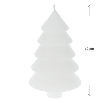 Preview: Set di 2 candele decorative per albero di Natale, candele d‘atmosfera con stoppino, bianco, h 12 cm
