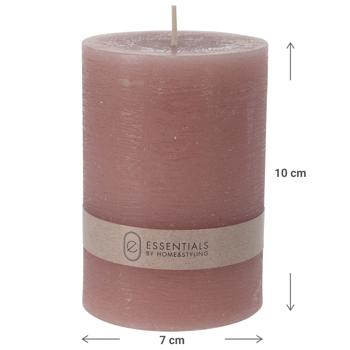 Preview: Candela a colonna rosé, Ø 7 x altezza 10 cm