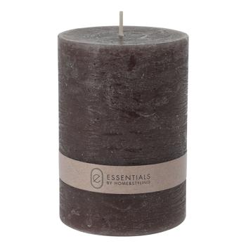 Candela a colonna grigia, Ø 7 x altezza 10 cm