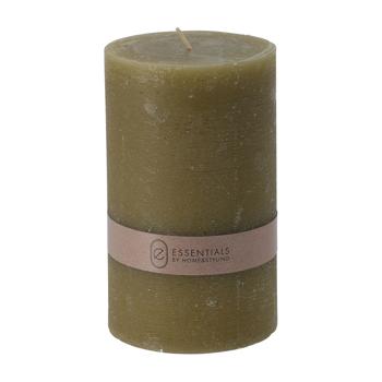 Candela a colonna oliva, Ø 9 x altezza 15 cm