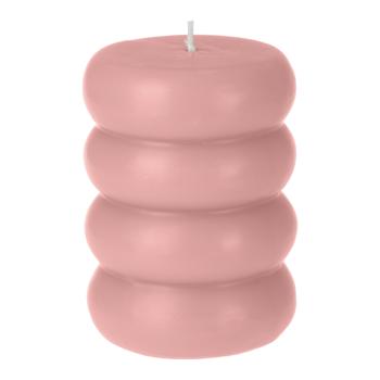 Candela decorativa Donut, rosa, Ø 7,5 x 10 cm