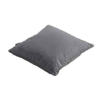 Preview: Coussin décoratif d’extérieur, coussin de jardin confortable, gris, 45 x 45 x 10 cm