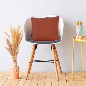 Preview: Coussin décoratif d’extérieur Terra Cotta - Confortable & résistant UV pour jardin balcon terrasse - 45x45x10 cm - Matières recyclées