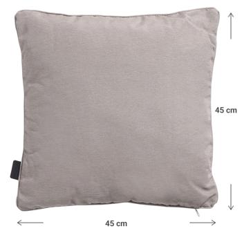 Preview: Outdoor decorative cushion, comfortable outdoor cushion, taupe, 45 x 45 x 10 cm