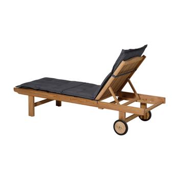 Preview: Coussins de Bains de Soleil Madison - 2 pièces - Gris 200x65 cm - Rembourrage Doux - Protection UV - Matériaux Recyclés