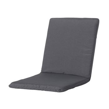 Preview: 2-piece soft & comfortable low backrest cushion, 97x49cm, gray - garden chair cushion for relaxed sitting outdoors, comfortable padding