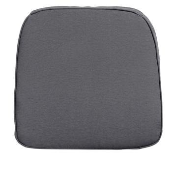 Preview: set of 2 comfortable outdoor chair cushions (48x48cm, gray): Comfortable seat cushion for garden & dining chairs, Made in Europe - for maximum seating comfort