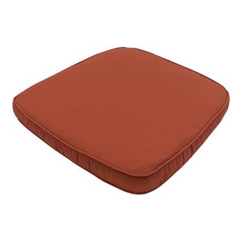 Preview: Outdoor chair cushions, set of 2, comfortable seat cushions, terracotta, 48 x 48 cm