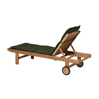 Preview: Lounger pad set of 2, soft and comfortable cushion pad, green, each 200 x 65 cm