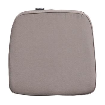Preview: Outdoor chair cushions set of 2 – Comfortable seat cushions for garden & living room – Taupe, 48x48 cm – 70% recycled, UV protection, Made in Europe