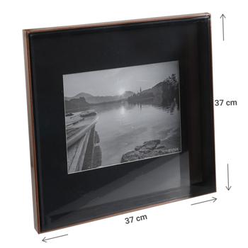 Preview: Cornice, nero-marrone, 37 x 37 cm