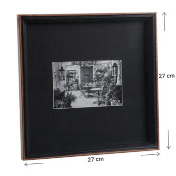 Preview: Cornice, nero-marrone, 27 x 27 cm