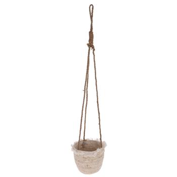 Preview: 2-piece set of hanging flower pots, seagrass