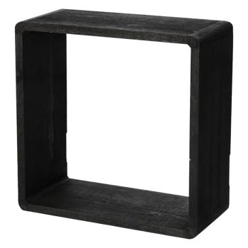 Preview: Set di 3 mensole sospese, nero, quadrato, cubo per mensole