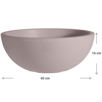 Preview: set of 2 plant bowls brown-grey, flower pot, Ø 40 cm