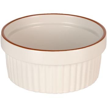 Preview: Elegant baking and soufflé ramekins, set of 8, beige, 290 ml, ideal for creamy crème brûlée, casseroles & more, heat-resistant & versatile