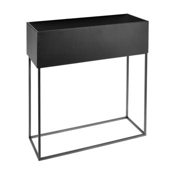 Preview: Set élégant de 3 supports pour plantes : en métal, rectangulaire, noir, 3 tailles - supports robustes pour pots de fleurs pour le jardin, le balcon & l‘appartement