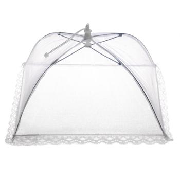 Cloche alimentaire pliante, blanc, 45 x 45 x 18 cm
