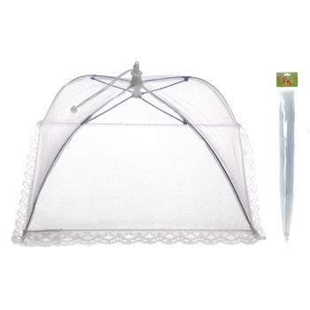 Preview: Cloche alimentaire pliante, blanc, 45 x 45 x 18 cm