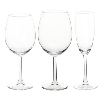 18-teiliges Sekt- und Weingläser-Set - Edle Gläser für Weinliebhaber und besondere Anlässe - 6 Sektgläser 6 Weissweingläser 6 Rotweingläser