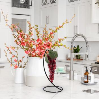 Preview: Porta banane in metallo, pratico appendino per banane con gancio, nero