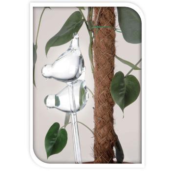 Preview: Wasserspender Vogel zur Pflanzenbewässerung, Glas, 2er Set, 35 cm