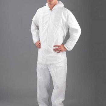 Preview: Schutzanzug Polypropylen-Gewebe - Einweg-Overall mit Reissverschluss, Kapuze & Gummizug - Einheitsgrösse - Schutz vor Schmutz, Fett, Staub