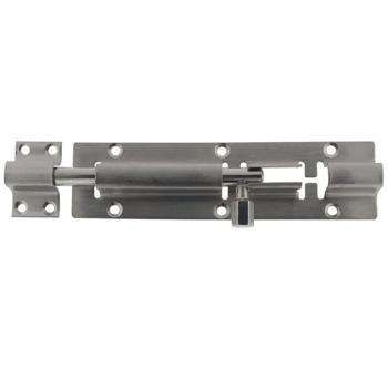 Sicherheits-Türschieber aus Metall - Türriegel für einfache Montage an fast jeder Tür - Robust, langlebig, silber - Für sichere Räume