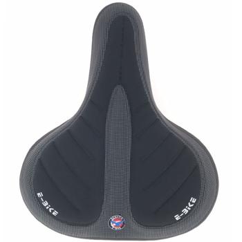 Preview: Bike saddle with suspension, bicycle saddle, black, 26 x 20.5 cm