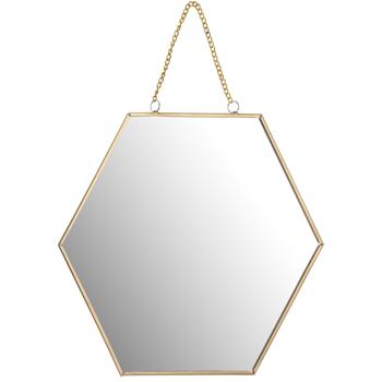 Specchio da parete a nido d‘ape, oro, 25 cm
