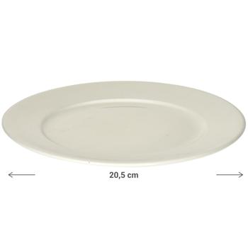 Preview: Flat porcelain plate, white, Ø 20.5 cm