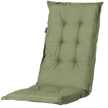 Gartenstuhlkissen Hochlehner - Weiche, komfortable Polsterung, grün, 123x50cm - UV-Schutz, mit Bindebändern & Riemen, Hochlehner Polster