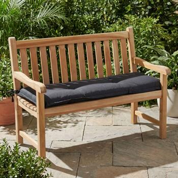 Preview: Coussin pour Banc Noir 150x48 cm – Confortable Rembourrage 6 cm SG-20 – Coussin de Siège pour Banc de Jardin en Coton & Polyester – Protection UV, Coussin Banc de Jardin