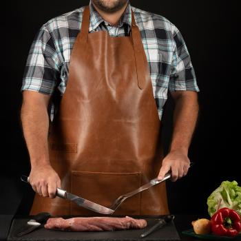 Preview: Grembiule di alta qualità in vera pelle, pelle di bufalo, grembiule da barbecue, 70 x 90 cm Preview: Grembiule di alta qualità in vera pelle, pelle di bufalo, grembiule da barbecue, 70 x 90 cm