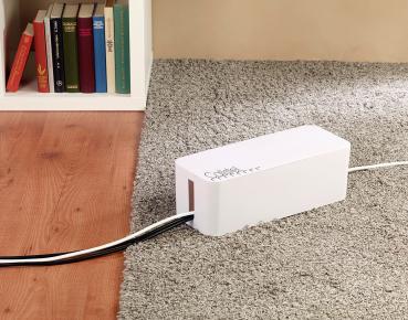 Preview: 2er-Set Kabelboxen gross, 40,8x 15,8 x 13,4 cm, weiss Preview: 2er-Set Kabelboxen gross, 40,8x 15,8 x 13,4 cm, weiss