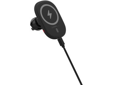 Preview: Kfz-Smartphone-Halterung & Ladegerät, Magsafe- und Qi-kompatibel, 15 Watt, Natelhalter für Lüftungsgitter