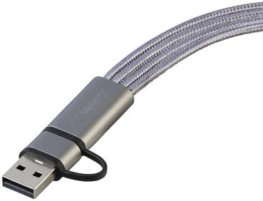 Preview: Multifunktions-Ladekabel 8-in-1 (USB-A & USB-C zu USB-C/Micro-USB/Lightning), 30 cm, 3A