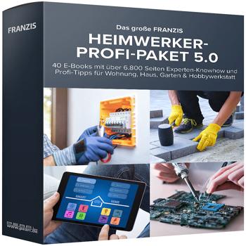 Preview: Franzis Heimwerker-Paket 5.0 - 40 E-Books auf 6.800 Seiten - Haus & Garten Projekte - Wissen für Renovieren, Reparieren & Automatisieren - DVD-ROM Windows 7/8/10/11