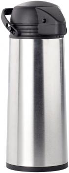 Preview: Set di 2 caraffe termiche sottovuoto in acciaio inox con pompa – 1,9 litri