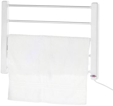 Preview: Porte-serviettes chauffant Sichler - Bain/Douche Chaud - 5 barres, 65W, 43x60cm, IPX1 - Fixation murale, aluminium/polypropylène